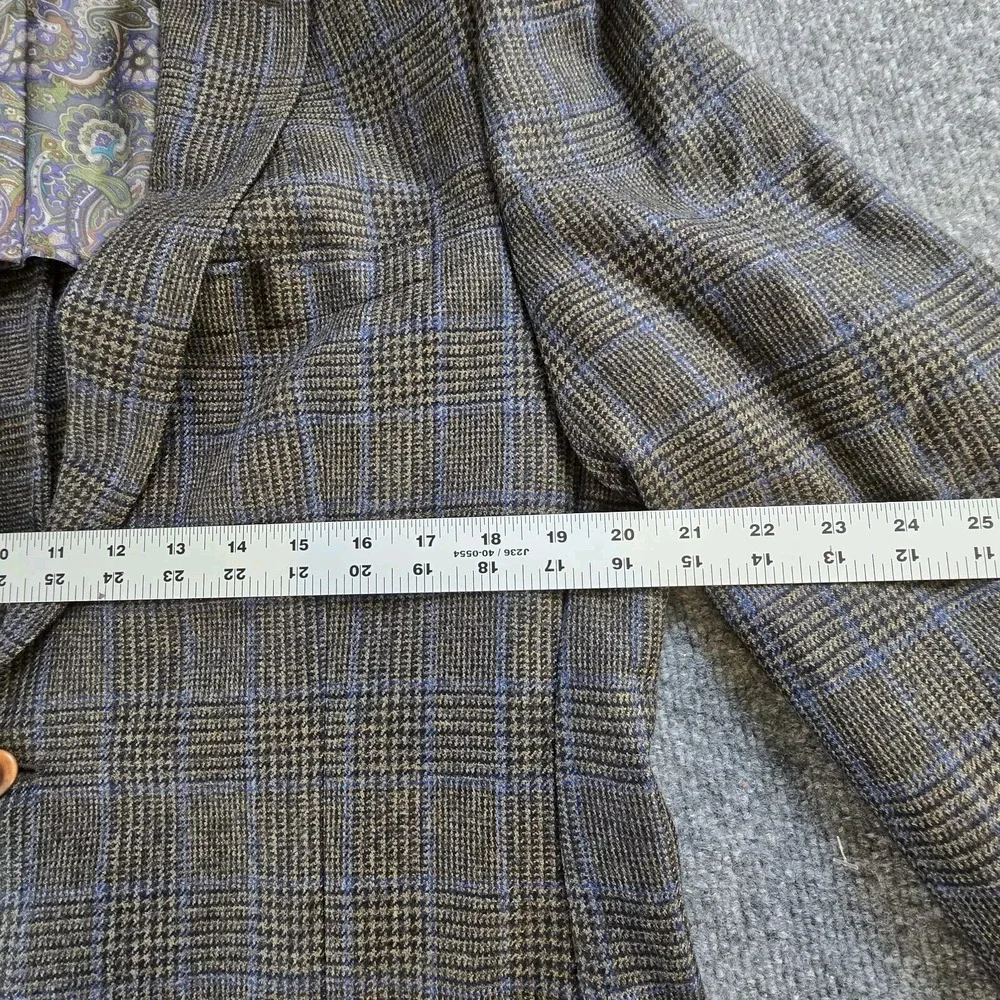 Rubensteins Blazer Mens 42LGray Plaid  Blend (New Orleans)